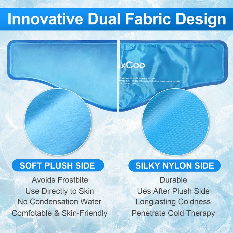 RelaxCoo Neck Ice Pack Wrap, Reusable Gel Ice Pack for Neck Shoulders, Cold Compress Therapy for Pain Relief, Injuries, Swelling, Bruises, Sprains, Inflammation and Cervical Surgery Recovery - Image 3
