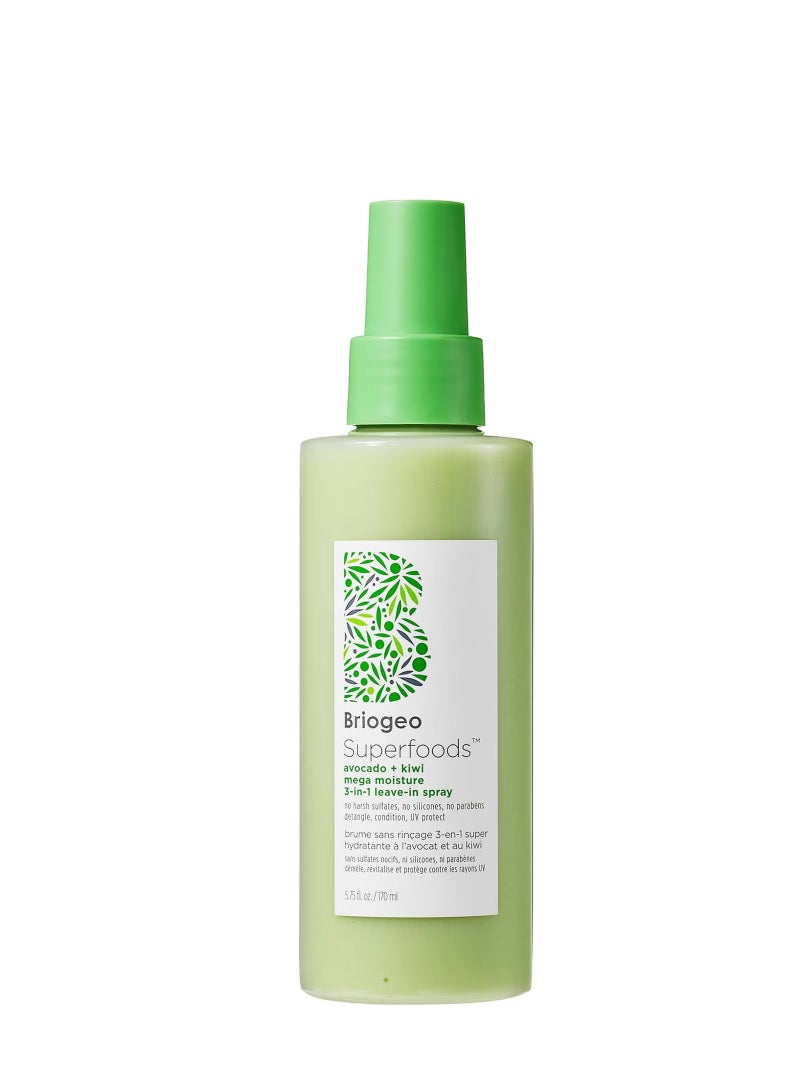 Briogeo Superfoods Avocado and Kiwi Mega Moisture 3-In-1 Leave-In Spray 170ml - Image 1