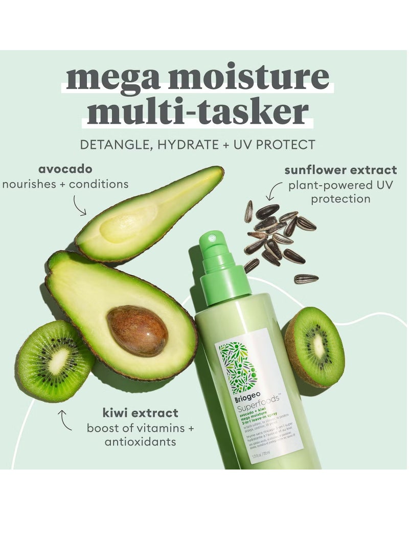Briogeo Superfoods Avocado and Kiwi Mega Moisture 3-In-1 Leave-In Spray 170ml - Image 4