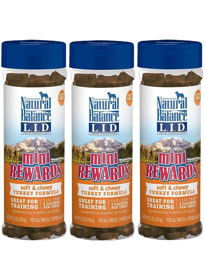 Central - 3-Pack Turkey Limited Ingredient Diets Mini Rewards Soft and Chewy Dog Treats, 5.3-Ounces Each - Image 1
