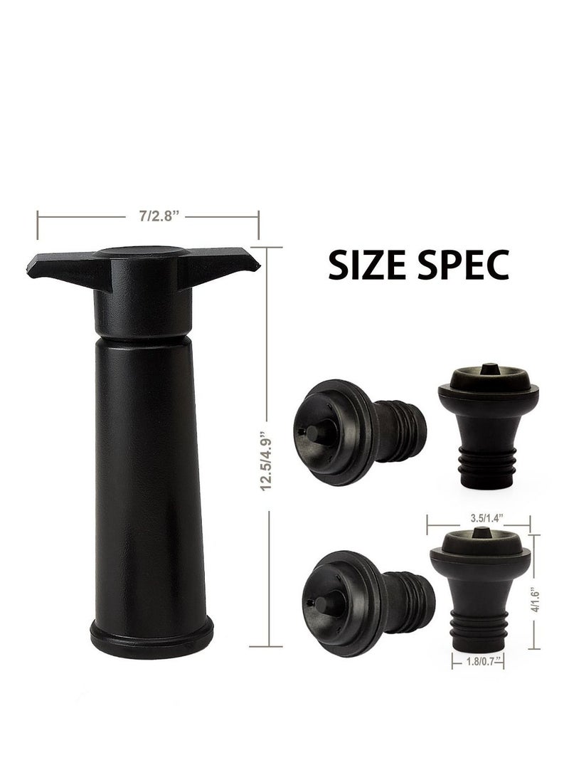 SYOSI Wine Saver Pump with Vacuum Bottle Stoppers Reusable Bottle Sealer Keeps Ideal Accessories Gift  Black Pump and 4 Stoppers  - Image 5