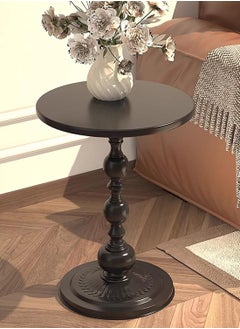 DubaiGallery Round Storage End Table, 2 Tier Utility Cart with Locked Caster Wheels, Storage Shelving Units Side Table for Kitchen,Living Room,Bedroom,Narrow Places  - Image 2