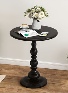 DubaiGallery Round Storage End Table, 2 Tier Utility Cart with Locked Caster Wheels, Storage Shelving Units Side Table for Kitchen,Living Room,Bedroom,Narrow Places  - Image 3