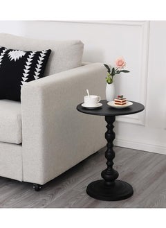 DubaiGallery Round Storage End Table, 2 Tier Utility Cart with Locked Caster Wheels, Storage Shelving Units Side Table for Kitchen,Living Room,Bedroom,Narrow Places  - Image 4