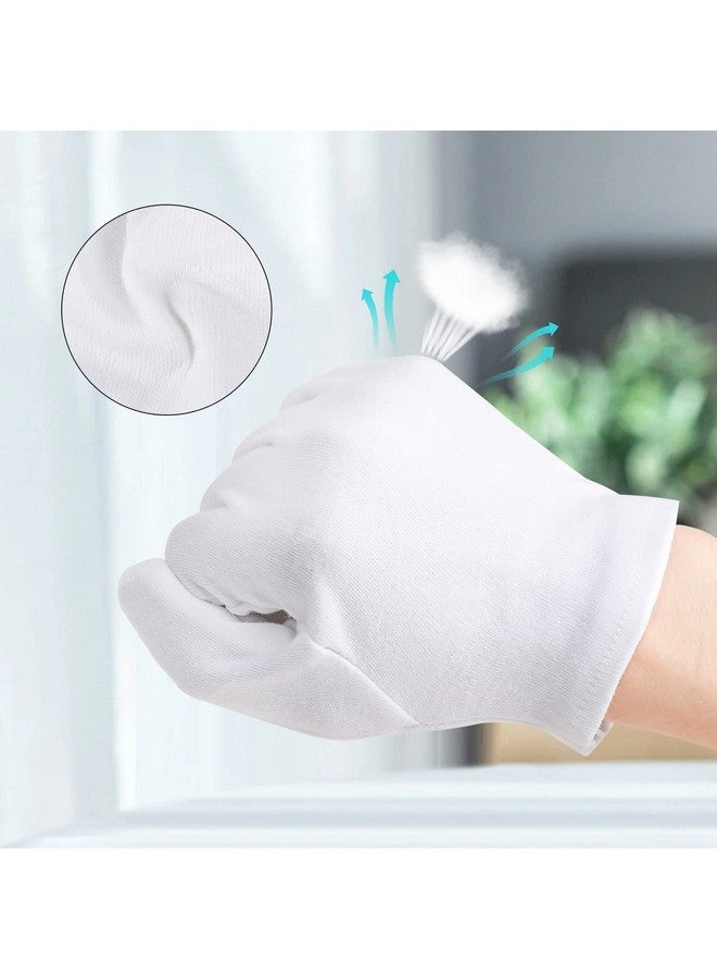 ENPOINT ENPOINT 5 Pairs Archival Photo Gloves, White Small Work Gloves For Handling Art Working Photography Men & Womens Cloth Gloves Liners Bulk for Handling Jewelry, Film, Photo, Coin Metal Inspection - Image 1