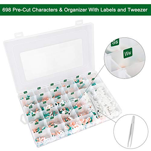 LEFOOR Letter Board Letters Only,698 PRE-Cut Characters (3/4 Inch,in 3 Colors) with Sorting Tray,Felt Letter Board Letters (Choice A) - Image 2