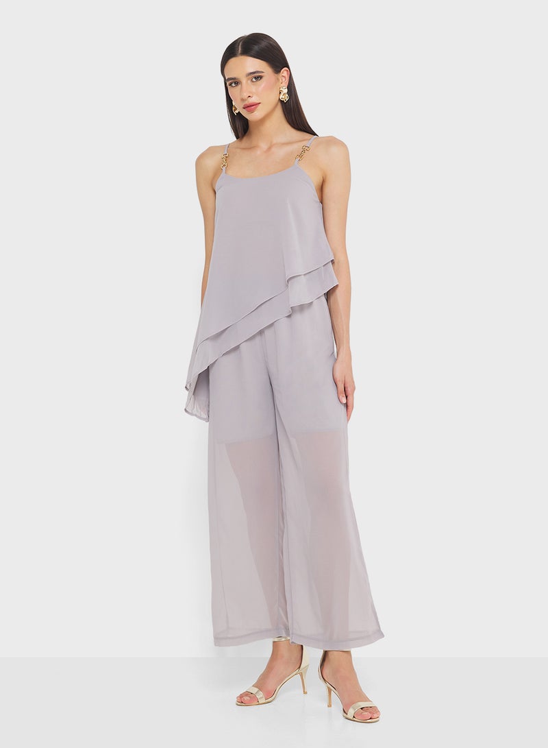 ELLA Asymmetric Top & Pant Set - Image 1