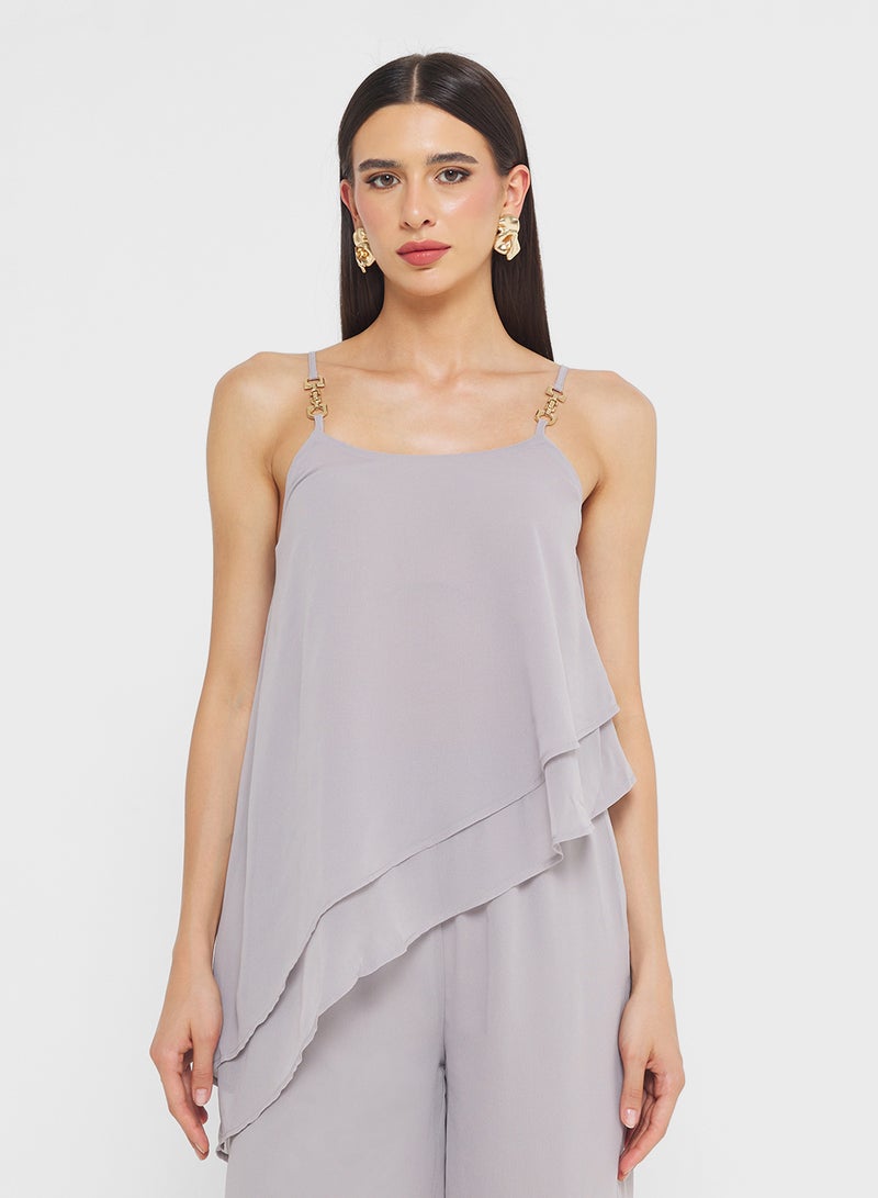 ELLA Asymmetric Top & Pant Set - Image 3