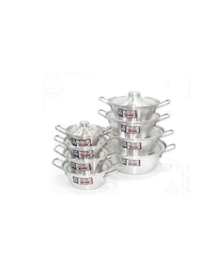 Generic - Aluminum cookware set consisting of 8 pieces with two handles - Image 1