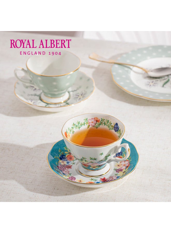 ROYAL ALBERT مجموعة هدايا فنجان وسحاقية قهوة من سلسلة رويال ألبرت سينتينيال، مجموعة شاي إنجليزية - Image 2