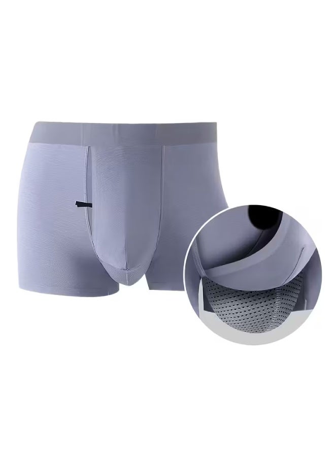 2pcs Men’s Boxer Briefs – Black  Gray Soft Stretch Underwear | Seamless No-Show Design, Breathable  Comfortable Rayon Fabric | Everyday Boxer Shorts with Pouch, Durable Stitching  Classic Fit - Image 3