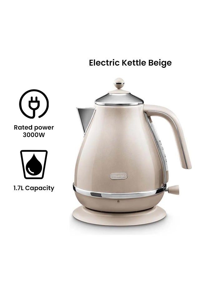ديلونجي غلاية كهربائية أيكونا ميتاليكس 1.7 L 3000 W KBOT3001.BG بيج - Image 2