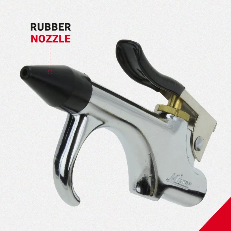 Milton (S-148) 1/4" NPT Lever Blow Gun - Rubber and Safety Tip Nozzles - Image 3