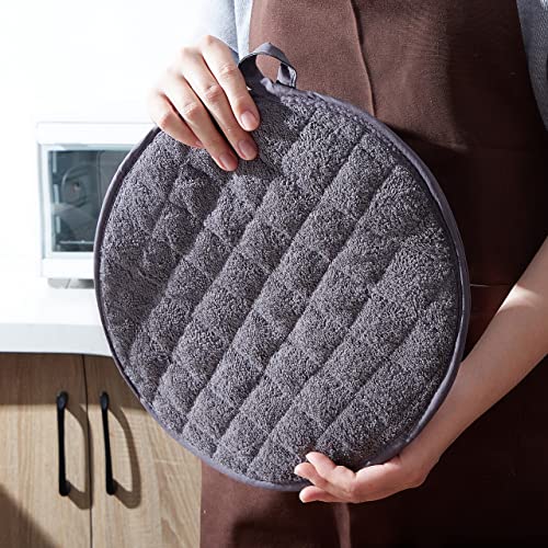 Lifaith Tortilla Warmer,Tortilla Server,Pancake Keeper,2-Pack 12 Inch,High Density Fabric Microwave-Safe Tortilla Server Bag for Keeping Food Warm & Soft at Home/Picnics(Dark Grey) - Image 5
