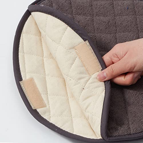 Lifaith Tortilla Warmer,Tortilla Server,Pancake Keeper,2-Pack 12 Inch,High Density Fabric Microwave-Safe Tortilla Server Bag for Keeping Food Warm & Soft at Home/Picnics(Dark Grey) - Image 3