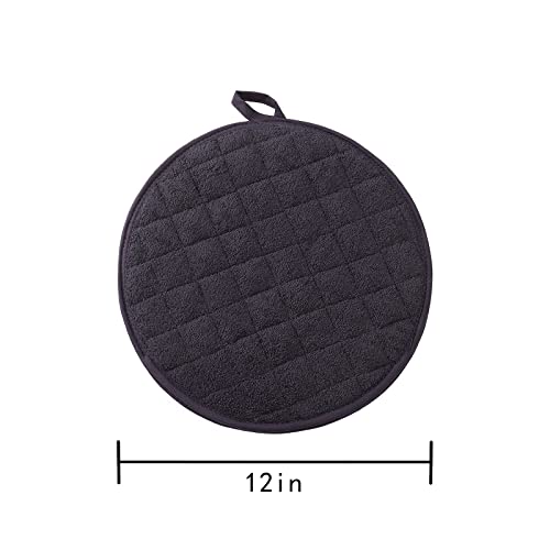 Lifaith Tortilla Warmer,Tortilla Server,Pancake Keeper,2-Pack 12 Inch,High Density Fabric Microwave-Safe Tortilla Server Bag for Keeping Food Warm & Soft at Home/Picnics(Dark Grey) - Image 2