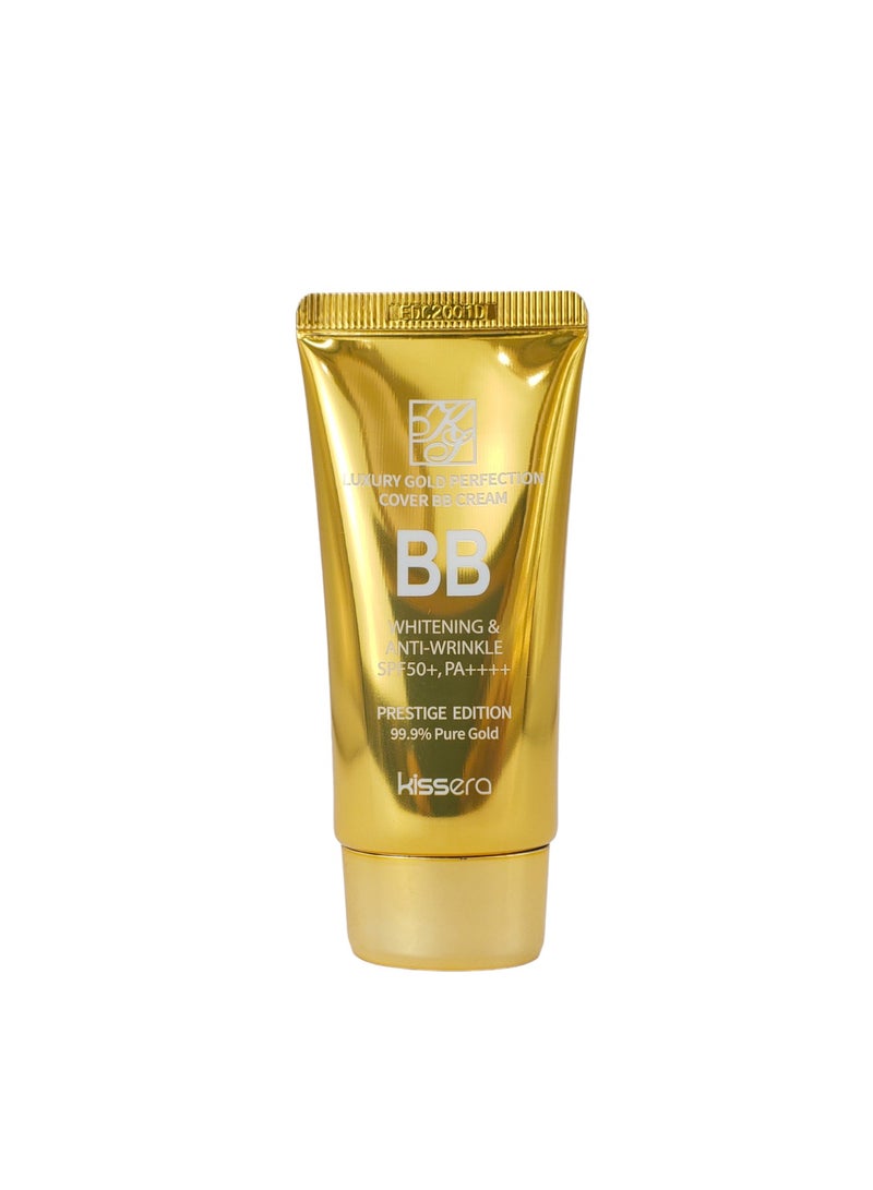 Kissera KISSERA Korean Product Luxury Gold Perfection Cover BB Cream- whitening and anti wrinkle cream (SPF50+ PA ++++) Prestige edition 99,9 pure gold 50ml. - Image 1