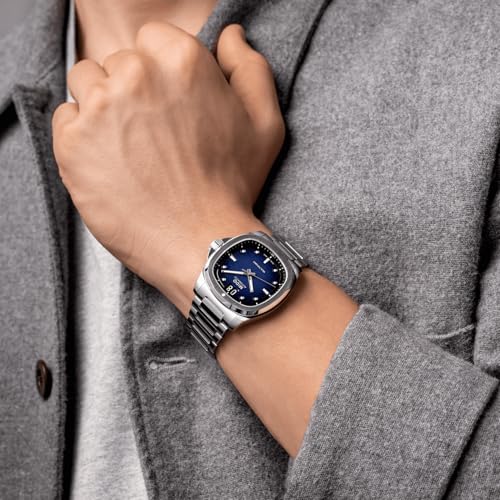 MIDO Multifort TV Big Date - Swiss Automatic Watch for Men - 40mm Case - Blue Dial - Stainless Steel Bracelet - M0495261104100 - Image 4