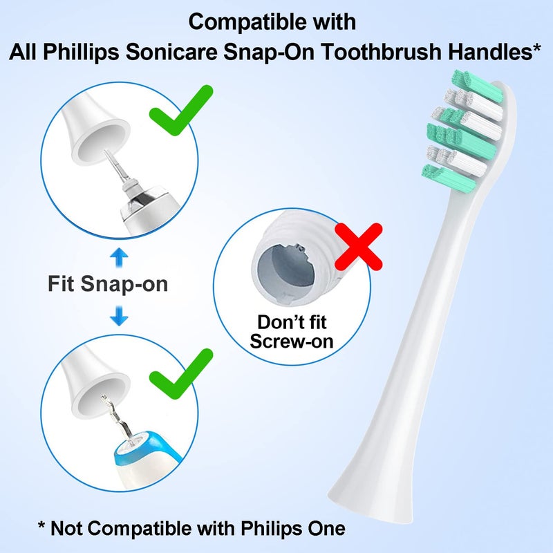 MRYUESG Replacement Heads Compatible with Philips Sonicare 10 Pack, 5 White + 5 Black, MRYUESG Electric Tooth-Brush Head for Phillips - Image 2
