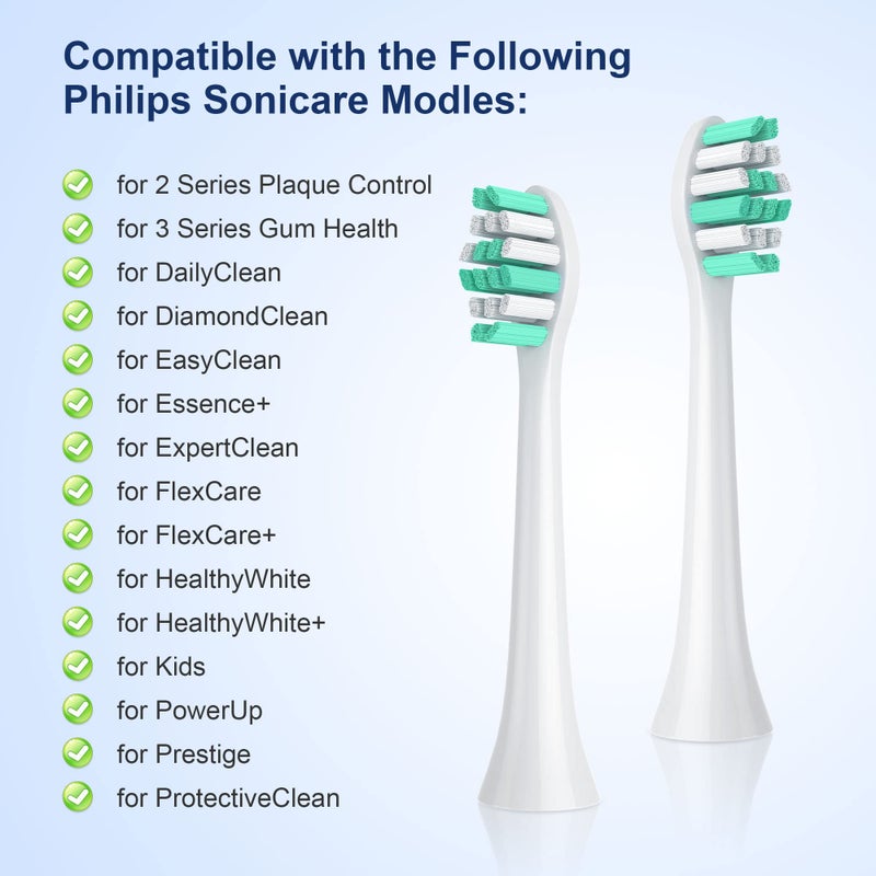 MRYUESG Replacement Heads Compatible with Philips Sonicare 10 Pack, 5 White + 5 Black, MRYUESG Electric Tooth-Brush Head for Phillips - Image 3