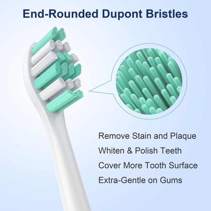 MRYUESG Replacement Heads Compatible with Philips Sonicare 10 Pack, 5 White + 5 Black, MRYUESG Electric Tooth-Brush Head for Phillips - Image 4