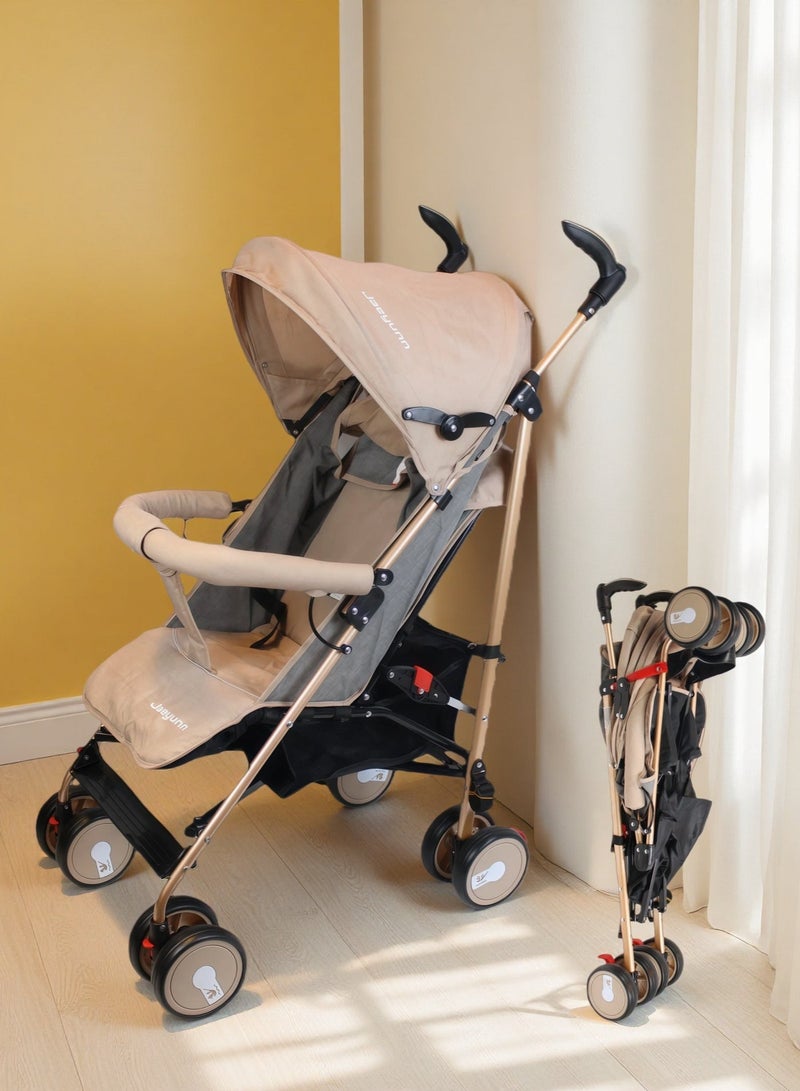 Ultra Lightweight Foldable Travel Stroller with Umbrella Foldable Design Adjustable Canopy Absorbent Multi Position Reclining Seat Foldable Storage Basket NO.1103 - Image 1