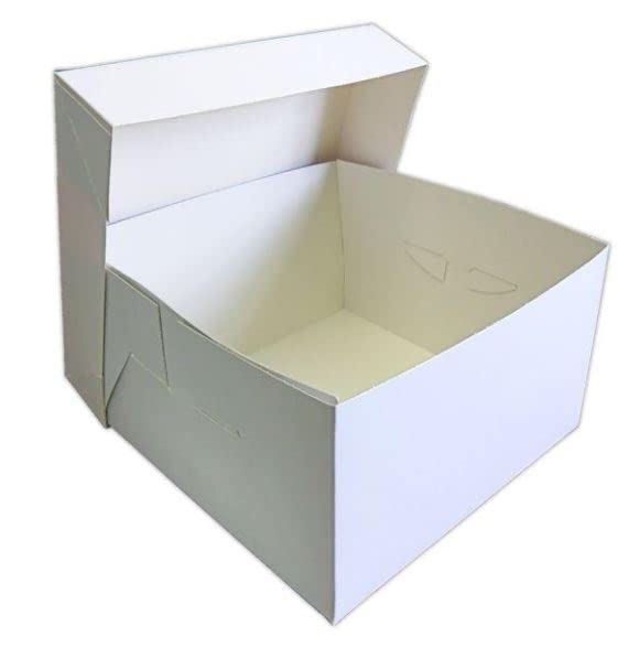 Culpitt 10 Square Cake Boxes  White  Pack of 10