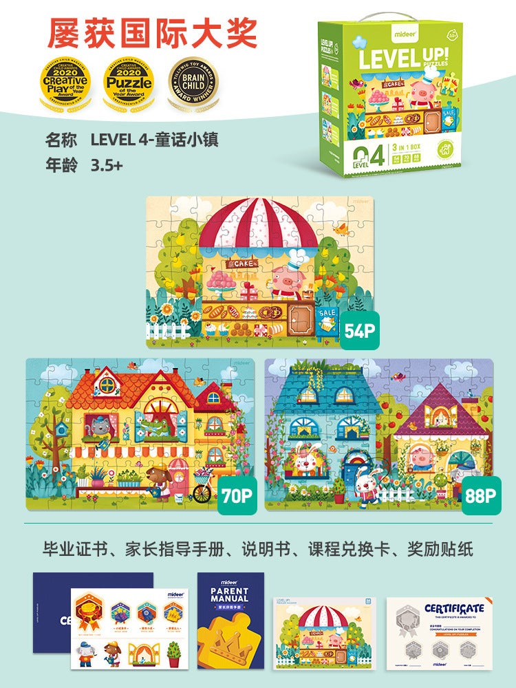 Mideer Milu Children'S Puzzle Advanced Puzzle Boys And Girls Baby Toddler Toys 2-3 To 6 Years Old 4 Puzzle 5 - Image 1