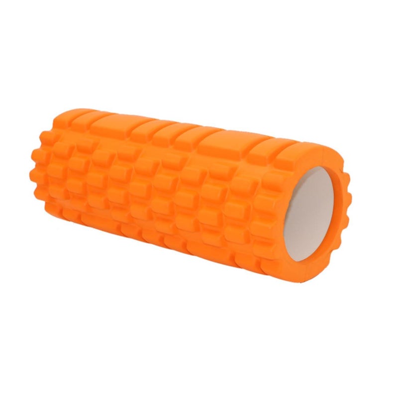 Wolf-Tooth Shaped Yoga Pillar – Classic Orange, 33cm, Massage Roller, for Back, Muscle