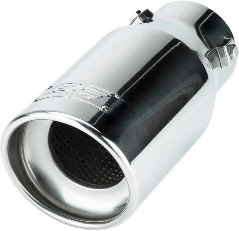 DC Sports EX-1013 Performance Bolt-On Resonated Muffler Slant Exhaust Tip with Clamps and Adapters for Universal Fitment on Most Cars, Sedans, and Trucks - Polished Stainless Steel - Image 2