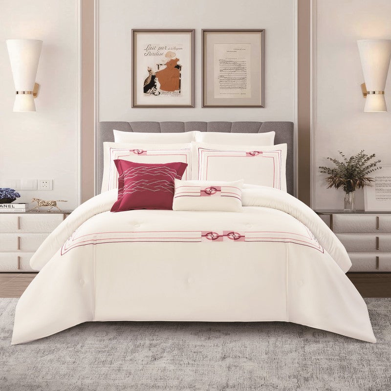 ليفور مفرش صيفي قطن 100% فاخر مناسب لمقاس سرير مزدوج 200 x 200 cm سم من ليفوري مكون من 8 قطع 250 غرزة - Image 1