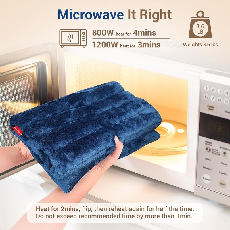 Comfytemp Large Microwave Heating Pad for Sciatica, Back Pain Relief, Period Cramps, 12x22 3.6LB Moist Microwavable Heating Pads, Warm Compress for Neck Shoulders, Comfort Items for Women Seniors - Image 4
