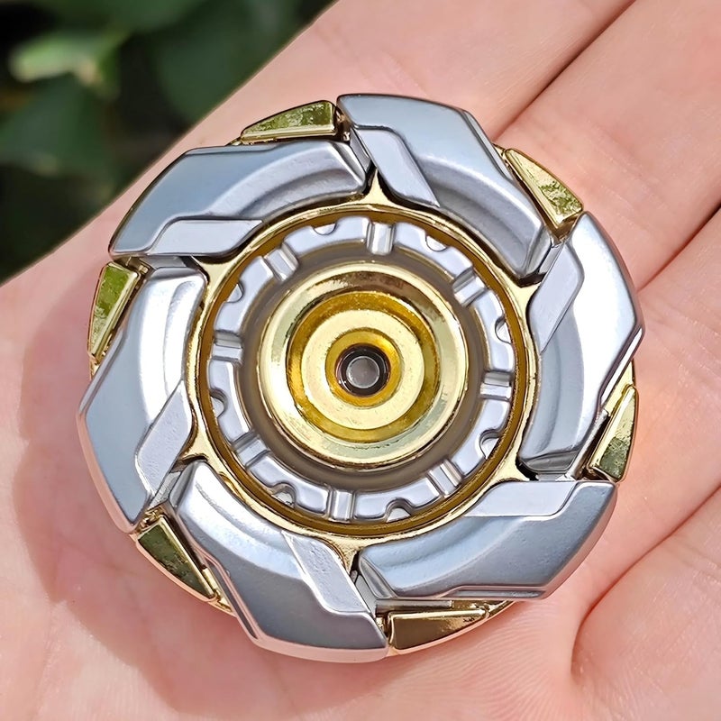 T-Conceal EDC Fidget Sliders Open Armor Spinning Top ألعاب تحريك للبالغين لتخفيف التوتر من المعدن المغناطيسي (فضي ذهبي) - Image 2
