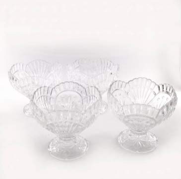 HOMIES INTERNATIONAL HOMIES INTERNATIONAL European Style Cute Glass Sundae DishPuddingDessert Bowl Set for Bar Table Party Home Restaurant 13 oz Clear Set of 4 Pieces  - Image 5