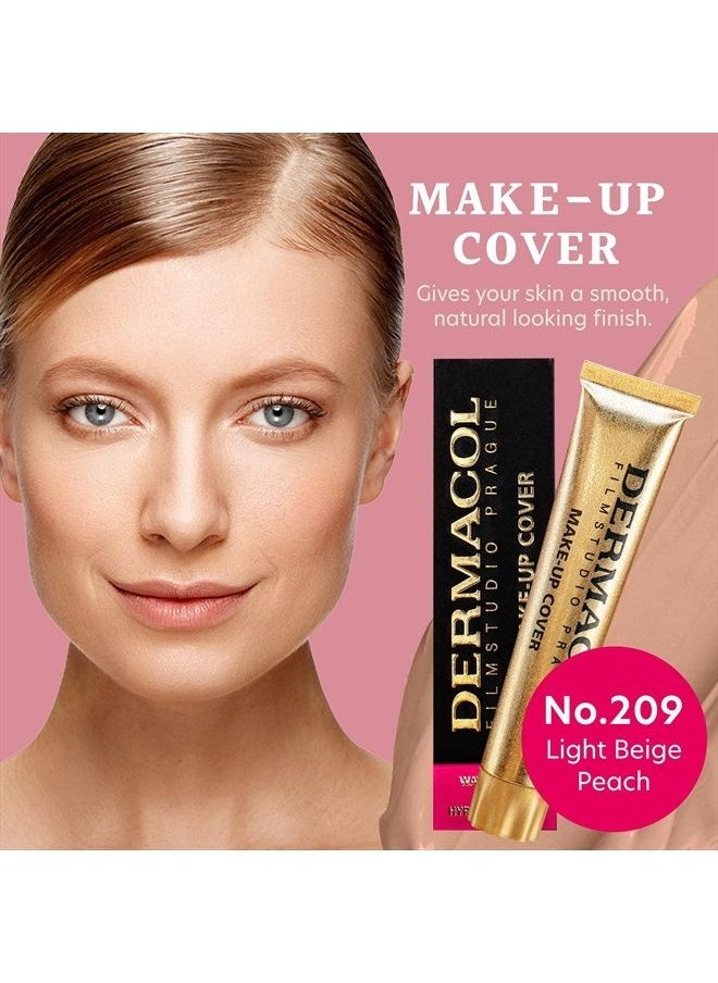 DC DERMACOL - Dermacol - Full Coverage Foundation, Liquid Makeup Matte Foundation with SPF 30, Waterproof Foundation for Oily Skin, Acne, & Under Eye Bags, Long-Lasting Makeup Products, 30g, Shade 209 - Image 1