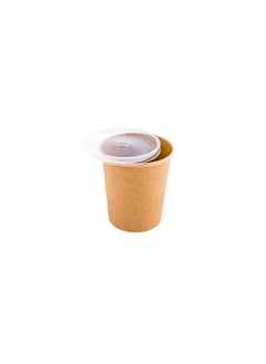 Restaurantware Restaurantware-Bio Tek 32 Ounce Soup Containers, 200 Durable Soup Bowls - Lids Sold Separately, Sustainable, Kraft Paper Soup Cups, Disposable, For Take Out And Delivery  - Image 1