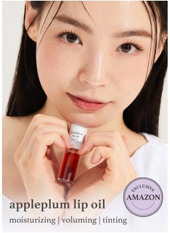 NOONI Korean Lip Oil - Appleplum | Lip Stain, Gift, Long-Lasting, Moisturizing, Plumping, Revitalizing For Dry Lips, Waterproof, No Peel Off, Korean Lip Tint, Vegan, 0.12 Fl Oz  - Image 1