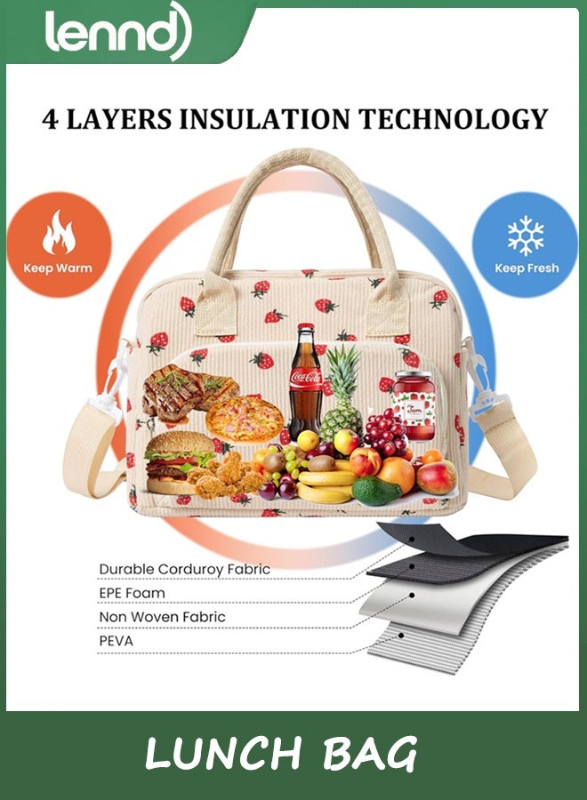 LENND Insulated Lunch Bag for Women Men Large Reusable Lunch Box Adult Leakproof Portable Cooler Tote Bags for Work Picnic  - Image 4