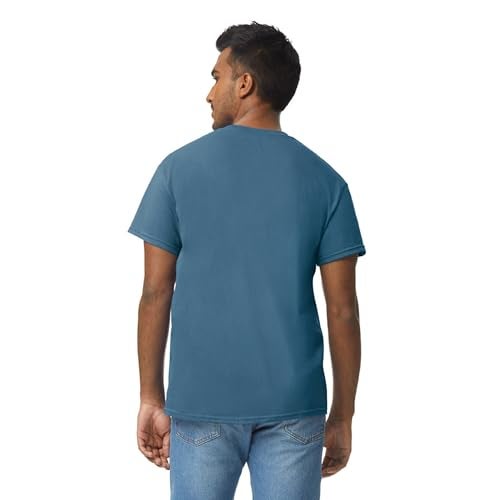 Gildan Men's Heavy Cotton T-Shirt, Style G5000, 2-Pack, Indigo Blue, Large - Image 3