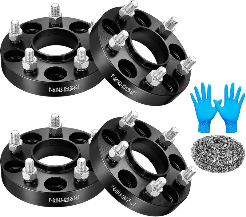 BDFHYK 5x114.3mm Hubcentric Wheel Spacers - 1 Inch Forged 5 Lug Adapters for Nissan 350Z 370Z Infiniti G35 G37 - Set of 4 - Image 1