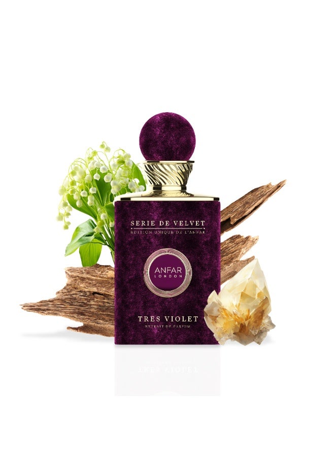 ANFAR LONDON TRES VIOLET Pour femme Extrait de Parfum for Women, Floral Fragrance, WHITE AMBER, PERU BALM & WOODY - Image 2