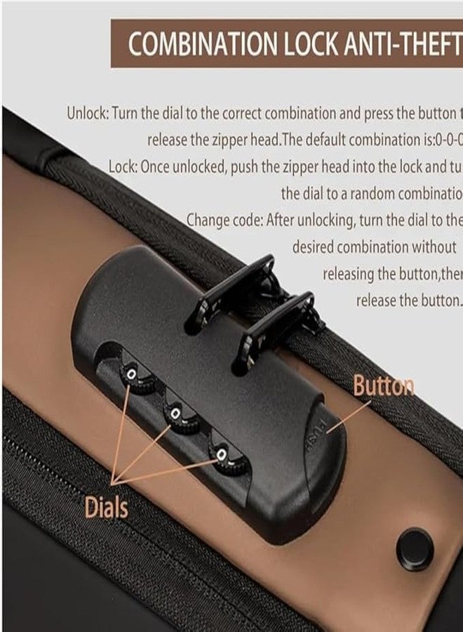 RFV1 Sling Bag for Men & Women - Stylish Crossbody Backpack with USB Charging Port, Anti-Theft Chest Bag, Casual Messenger Shoulder Bag for Travel, Work, and Everyday Use (BLACK) - Image 5