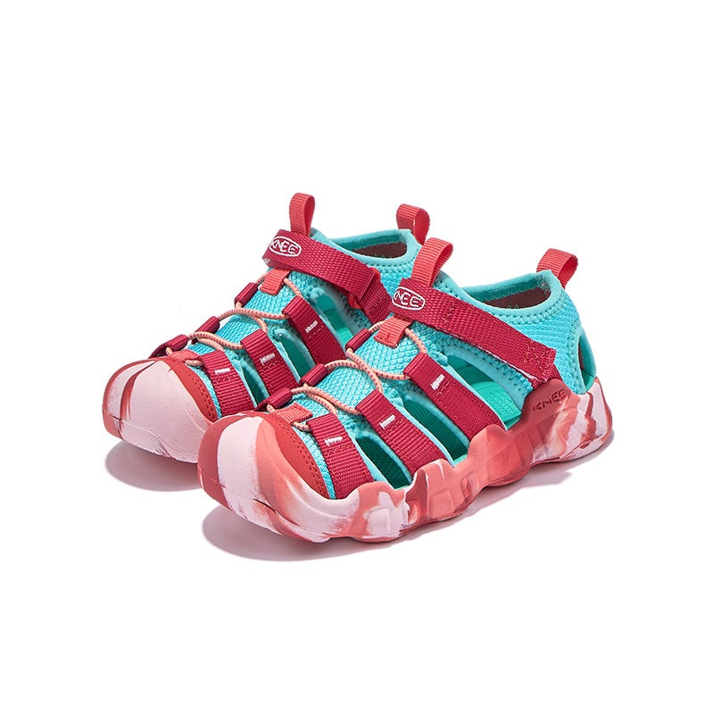 Color Outdoor Children'S Shoes Summer Children'S Sports Sandals Hollow Breathable Shoes For Girls Shuoxi Shoes Boys Baotou Beach Shoes - Image 1