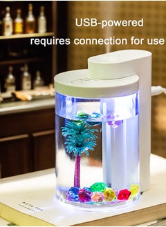 Portable Mini Humidifier with Microlandscape and Colorful Light, USB Personal Desktop Small Humidifier Perfect for Bedroom, Office, Car, 260ml, White - pzsku/ZF72E6036AAF71A20DF3DZ/45/_/1731601742/1143634f-0abe-40e5-8269-7f2a99b134c6