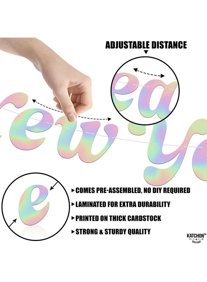 KatchOn Holographic New Year Banner - 10 Feet | Glow in The Dark New Years Eve Decorations - Image 4