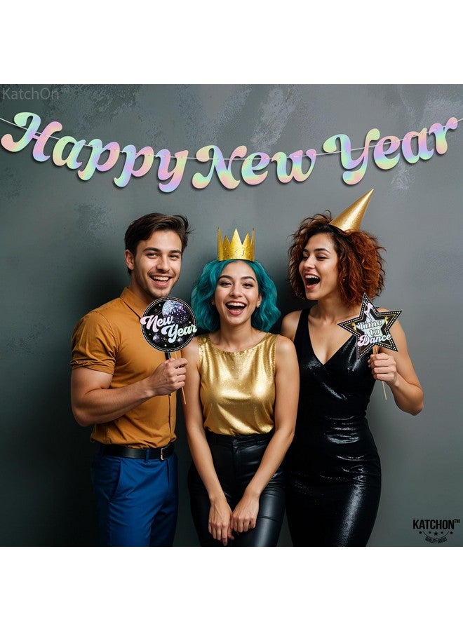 KatchOn Holographic New Year Banner - 10 Feet | Glow in The Dark New Years Eve Decorations - Image 5
