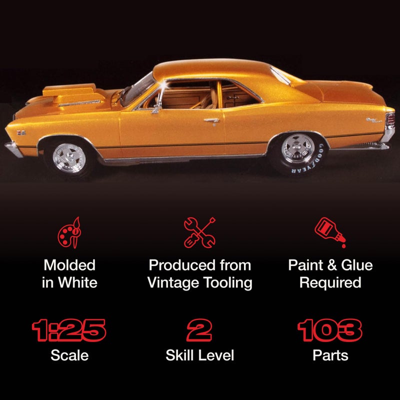 AMT 1967 Chevy Chevelle Pro Street 1:25 Scale Model Kit - Image 2