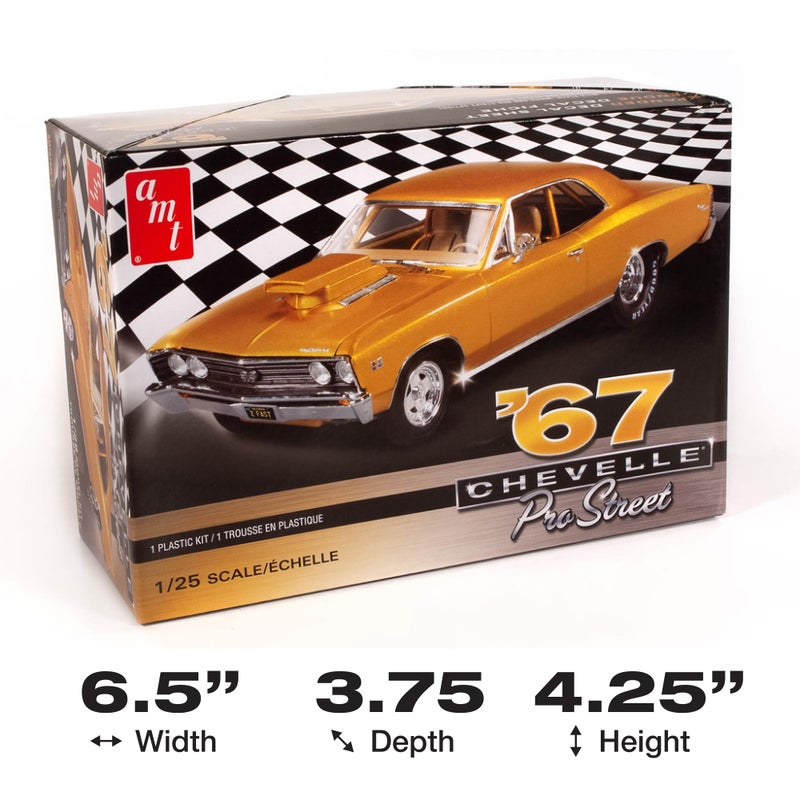 AMT 1967 Chevy Chevelle Pro Street 1:25 Scale Model Kit - Image 5