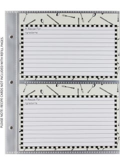 CR Gibson QP-12 Small Recipe Book Pocket Page Refill 20 sheets