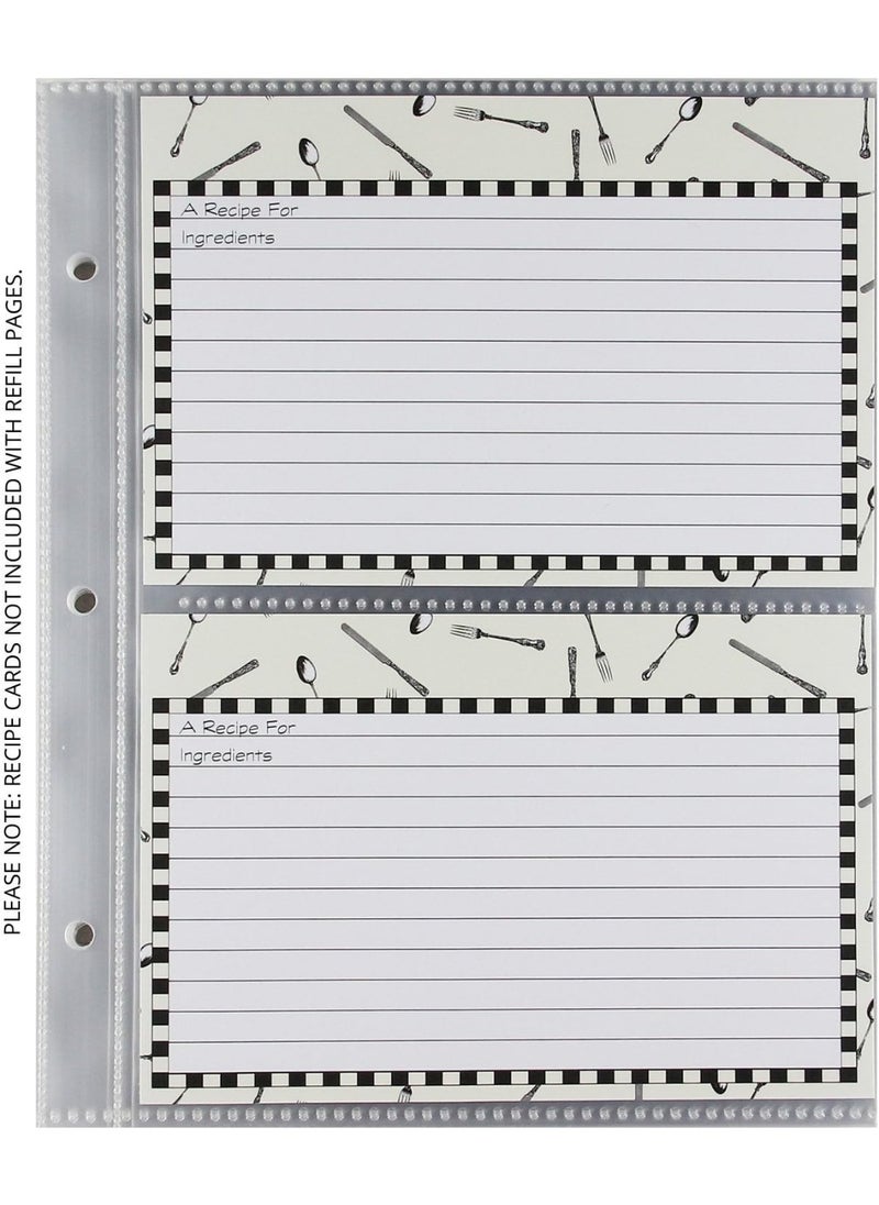 C.R. Gibson CR Gibson QP-12 Small Recipe Book Pocket Page Refill 20 sheets  - Image 1